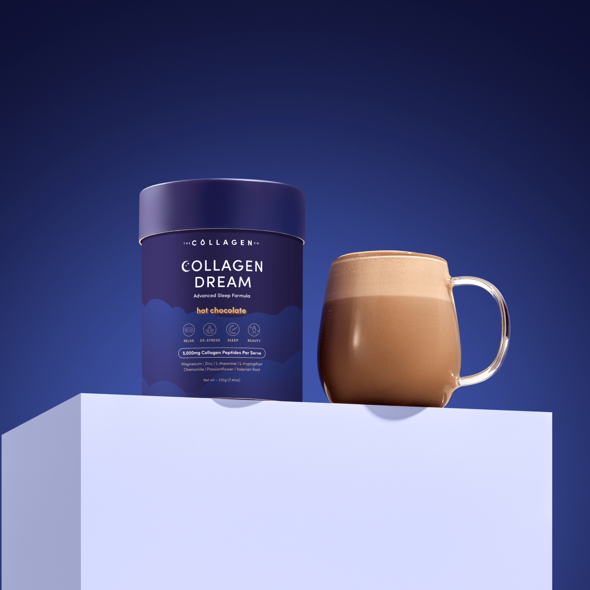 Collagen Dream Advanced Sleep Formula Hot Chocolate - 210g - The Collagen Co.