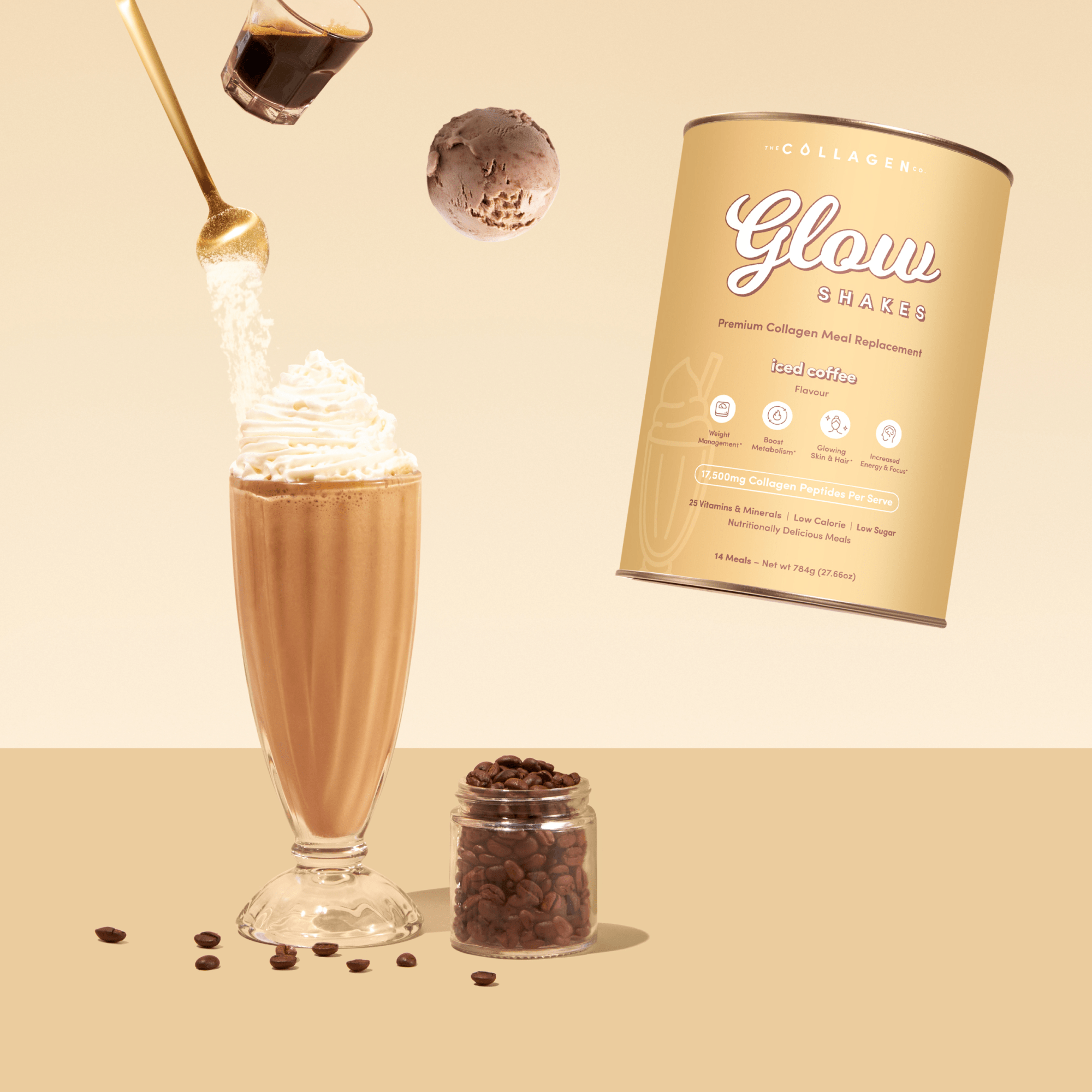Iced Coffee Collagen Meal Replacement - 784g - The Collagen Co.