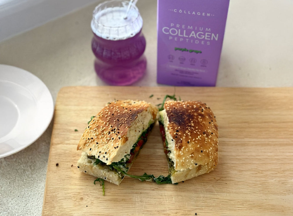 Basil Pesto Avocado Sandwich - The Collagen Co.