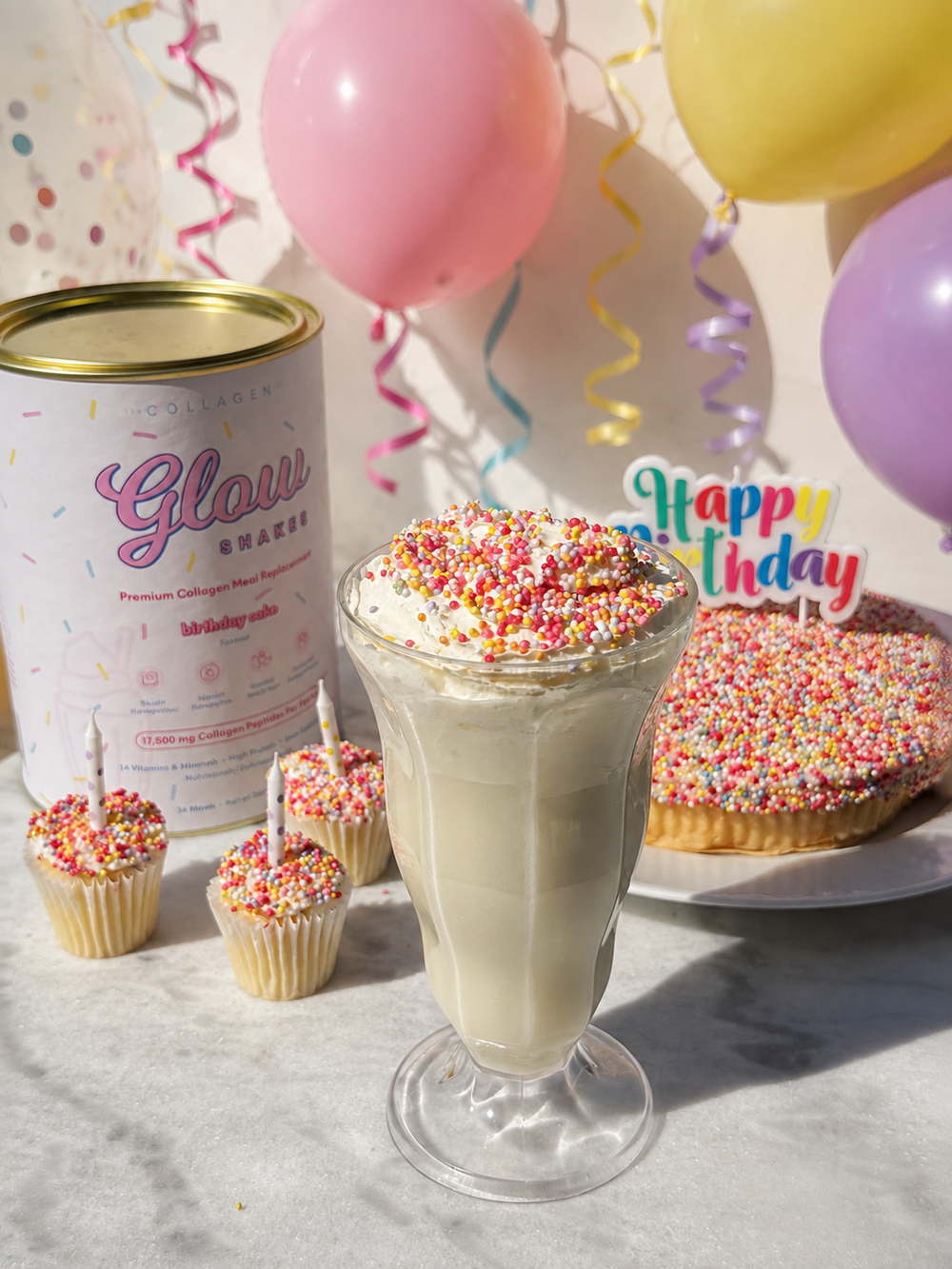 Birthday Cake Glow Shake - The Collagen Co.