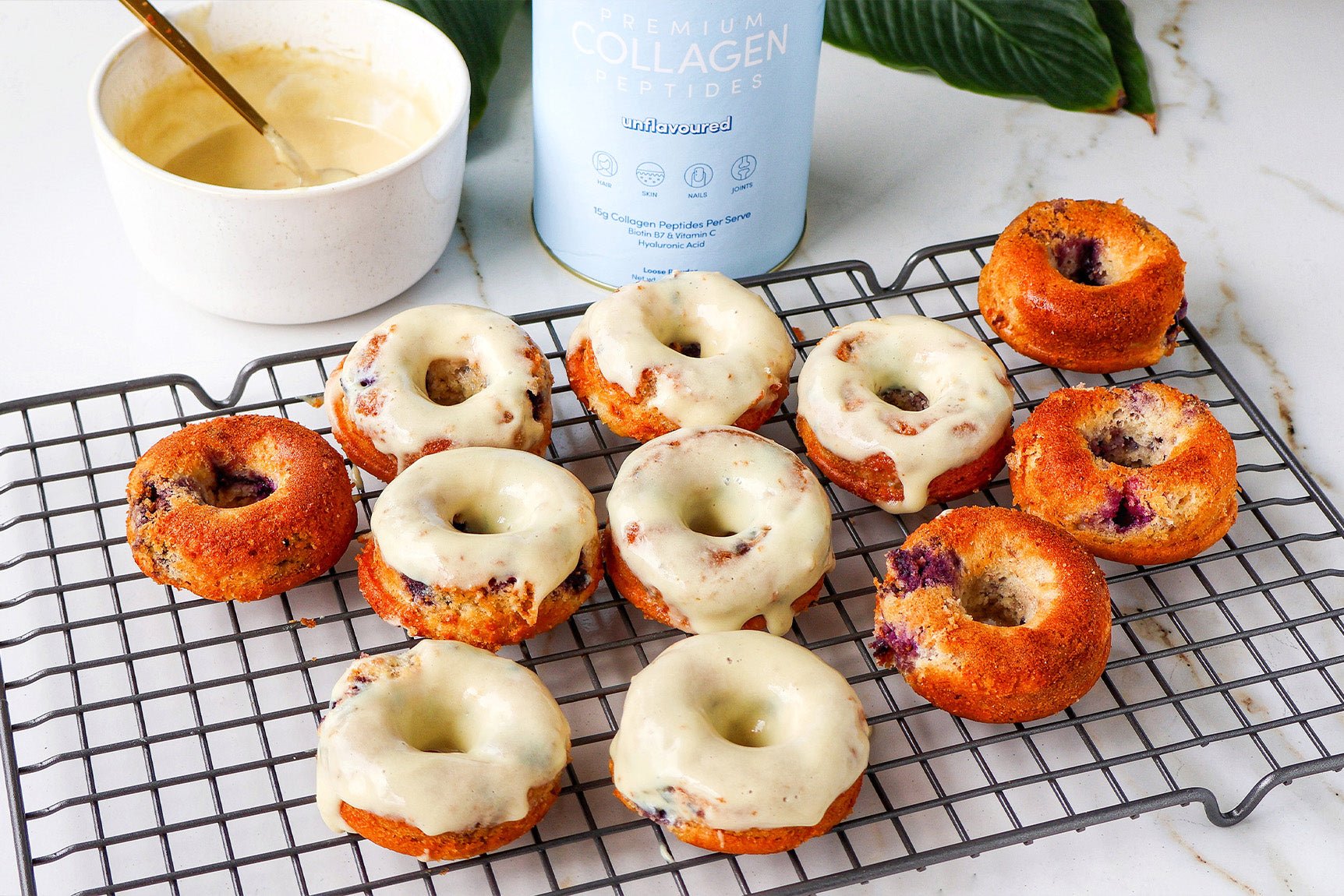 Collagen Blueberry Donuts - The Collagen Co.