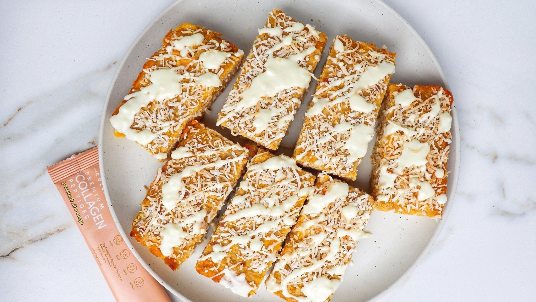Mango coconut oatmeal bars - The Collagen Co.