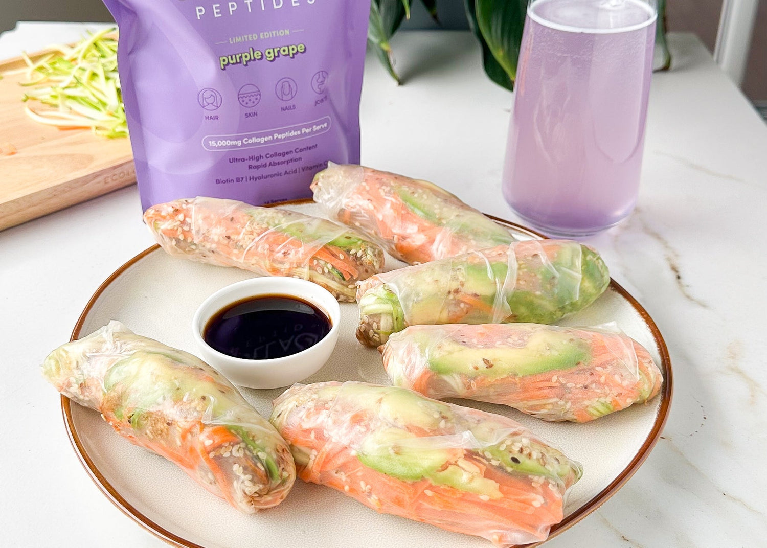 Teriyaki Chicken Rice Paper Rolls – The Collagen Co.
