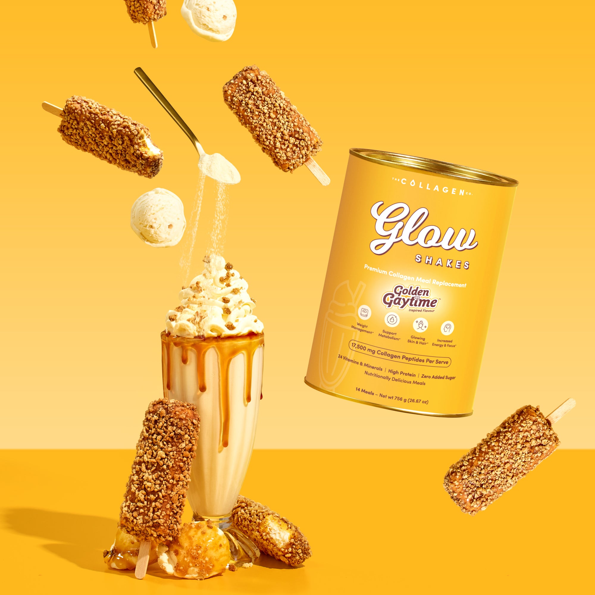 Golden Gaytime Golden Cookie Crumble Milkshake Collagen Meal Replacement - 756g
