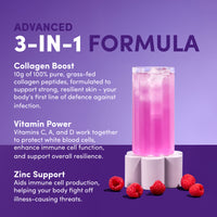 Immunity Collagen Peptides - Elderberry & Raspberry 208g