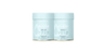 Two elegant light blue collagen supplement containers, side by side, with minimalist design, enhancing beauty and wellness aesthetics.