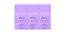Purple packaging of a collagen supplement for beauty and wellness. Three containers are aligned, emphasizing beauty and skincare benefits.