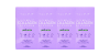 Four purple collagen supplement containers with white text, promoting beauty benefits. Perfect for skincare and anti-aging.