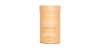 Gold container labeled "Collagen Glow Boost," featuring vitamin C and hyaluronic acid. Focused on beauty and skin health supplements.