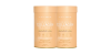 Two peach-colored containers labeled "Collagen" with gold accents. They emphasize beauty and wellness supplements.