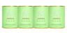 Four green containers of collagen powder with gold lids, labeled "Berri Tone Active." Ideal for beauty and wellness supplements.