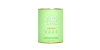 Green collagen supplement container promoting beauty benefits, with elegant branding and gold accents.