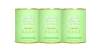 Three green containers of collagen supplement, labeled "Pure Paws Beauty," with vibrant packaging emphasizing health and beauty benefits.