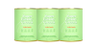 Three green containers of collagen supplement, labeled "Pure Paws Beauty," with vibrant packaging emphasizing health and beauty benefits.
