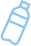 Blue outline of a collagen supplement bottle on a white background, highlighting beauty and wellness benefits.
