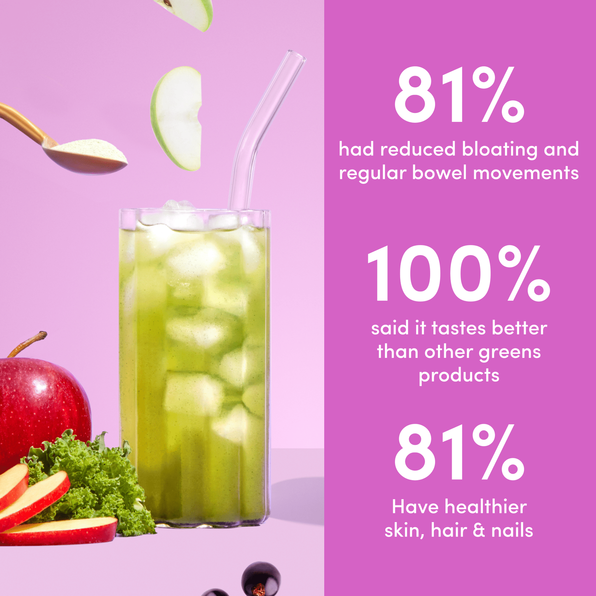 Apple Blackcurrant Super Beauty Greens - 308g - The Collagen Co.