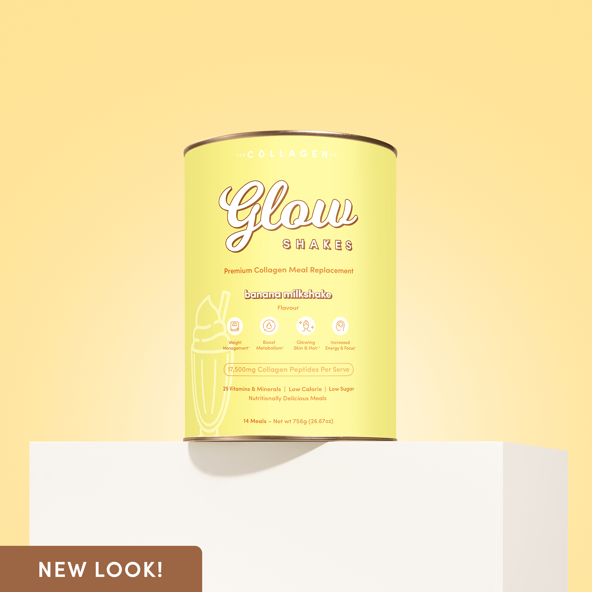 Banana Milkshake Collagen Meal Replacement - 756g - The Collagen Co.