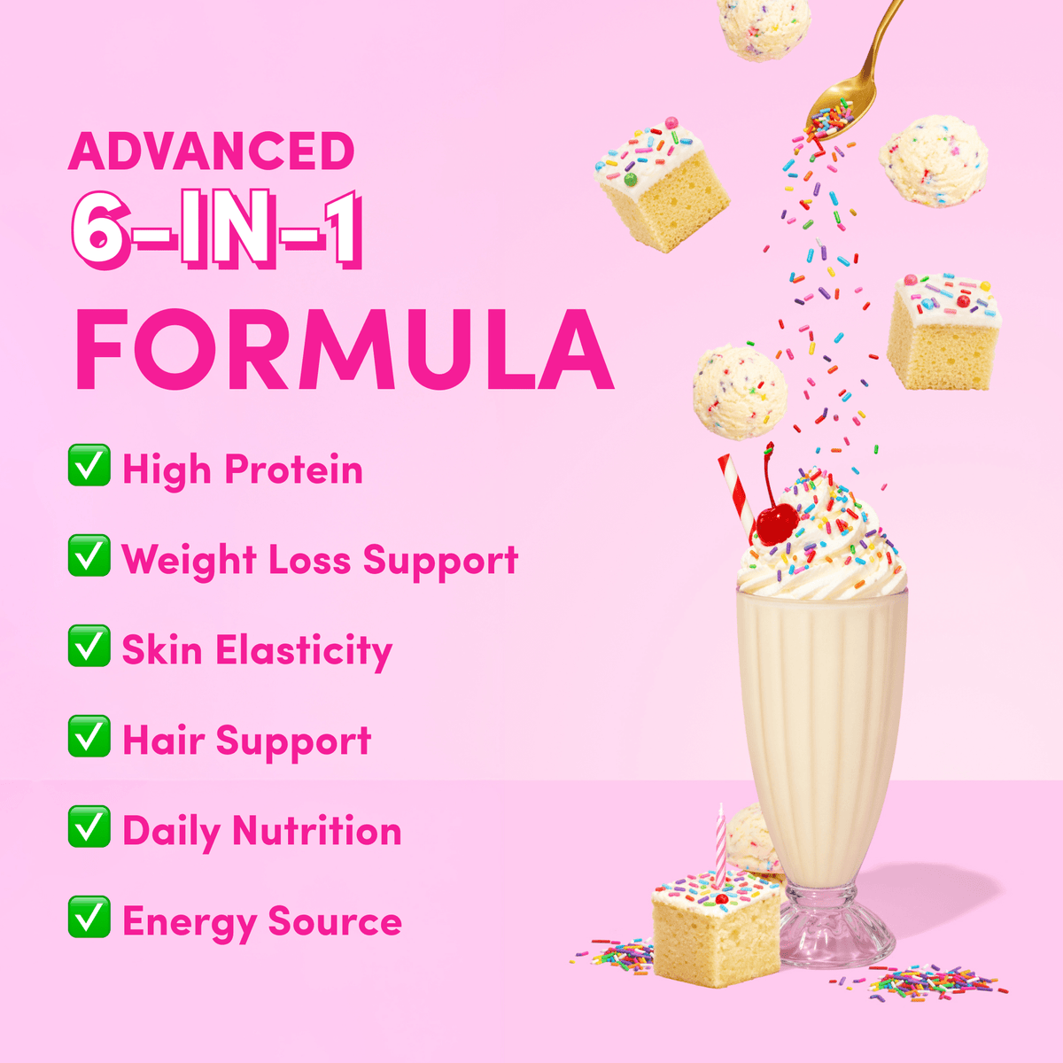 Birthday Cake Collagen Meal Replacement - 756g - The Collagen Co.