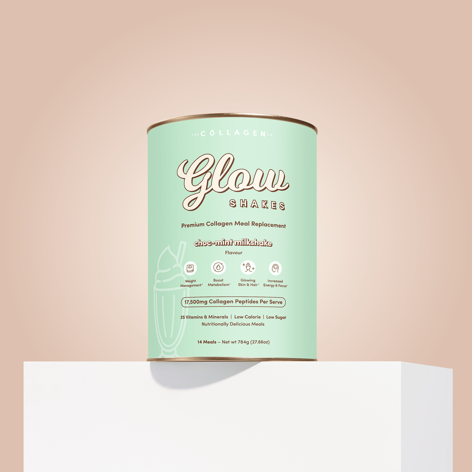 Choc - Mint Collagen Meal Replacement - 784g - The Collagen Co.