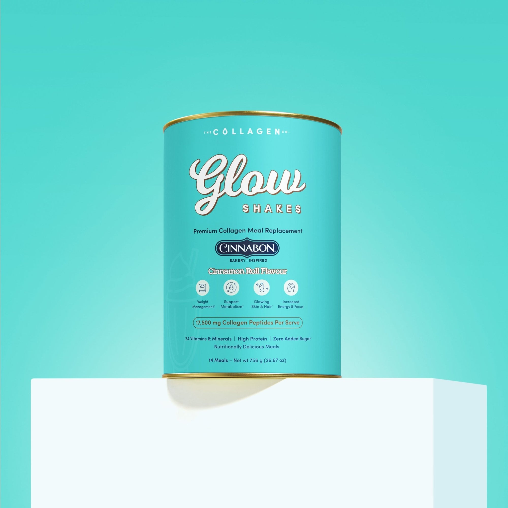 Cinnabon Cinnamon Roll Collagen Meal Replacement - 756g - The Collagen Co.