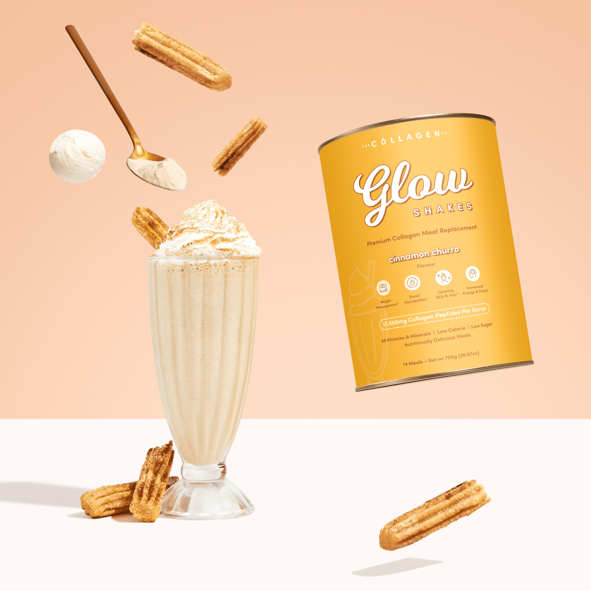 Cinnamon Churro Collagen Meal Replacement - 756g - The Collagen Co.