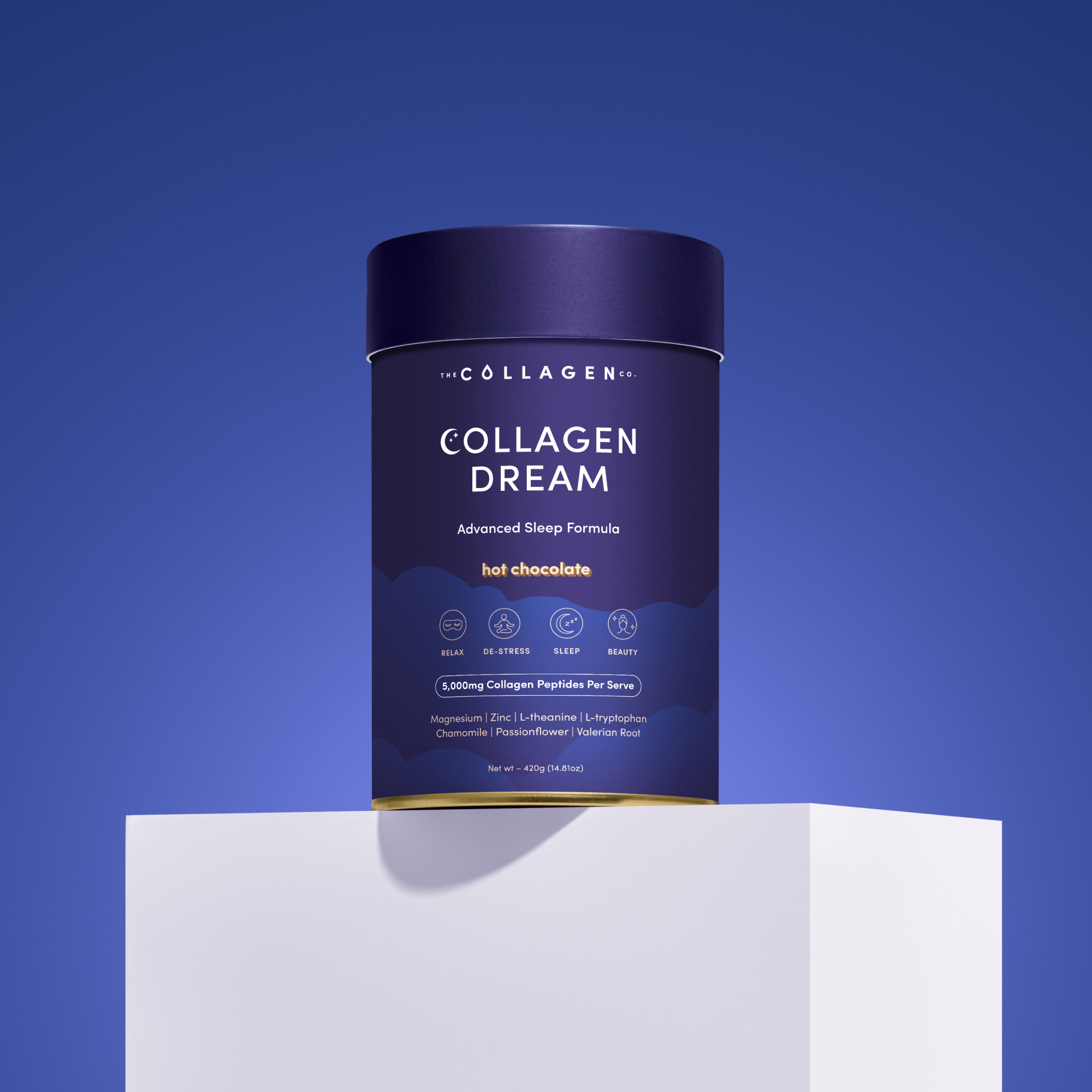 Collagen Dream Advanced Sleep Formula Hot Chocolate - 420g - The Collagen Co.