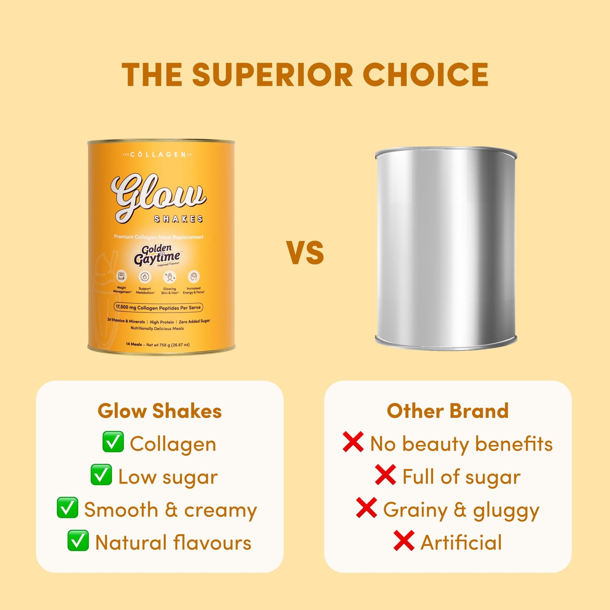 Golden Gaytime Golden Cookie Crumble Milkshake Collagen Meal Replacement - 756g - The Collagen Co.