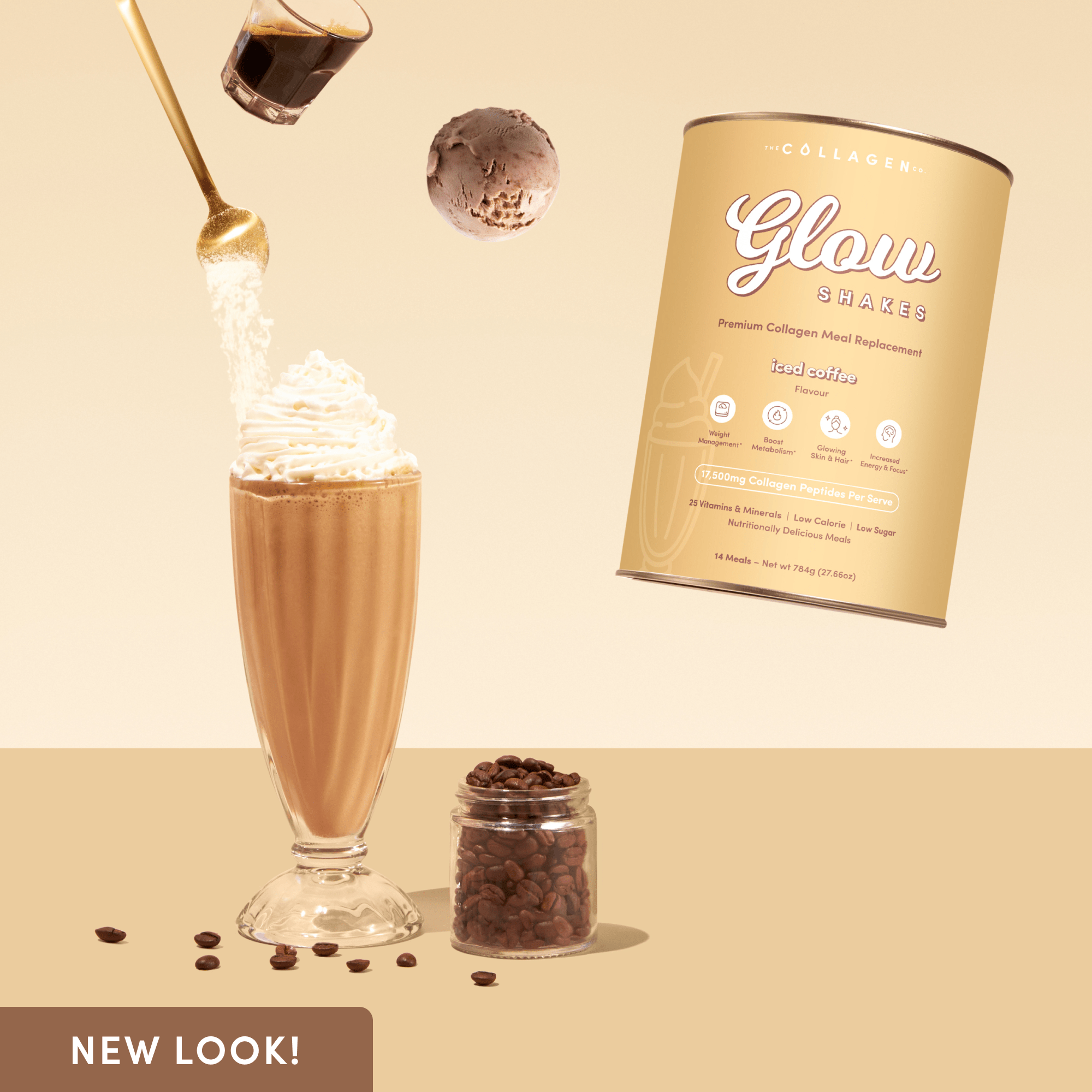 Iced Coffee Collagen Meal Replacement - 784g - The Collagen Co.