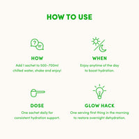 Lemon Lime Hydraglow Collagen Electrolytes Sachets - 210g - The Collagen Co.