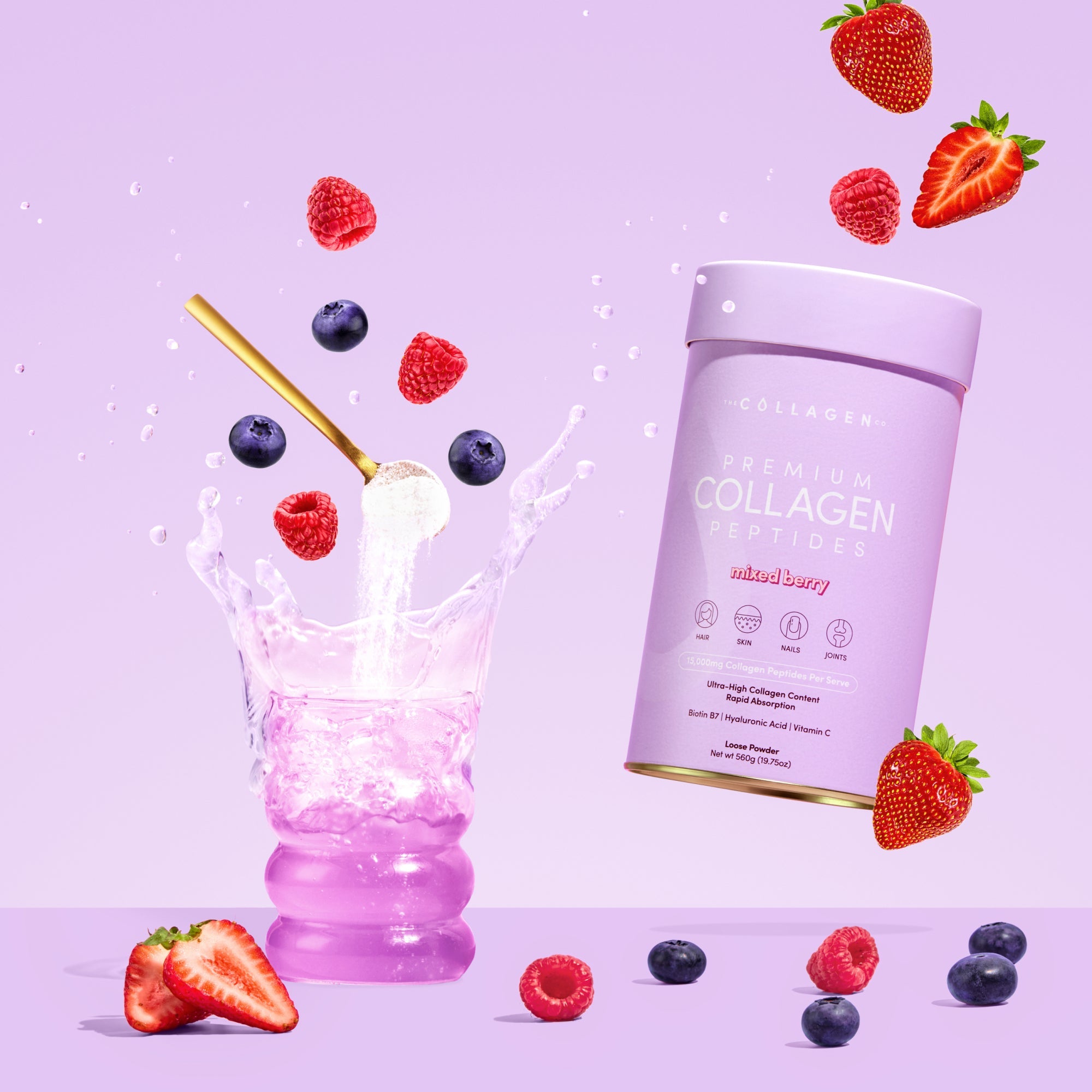 Mixed Berry Collagen Powder - 560g - The Collagen Co.