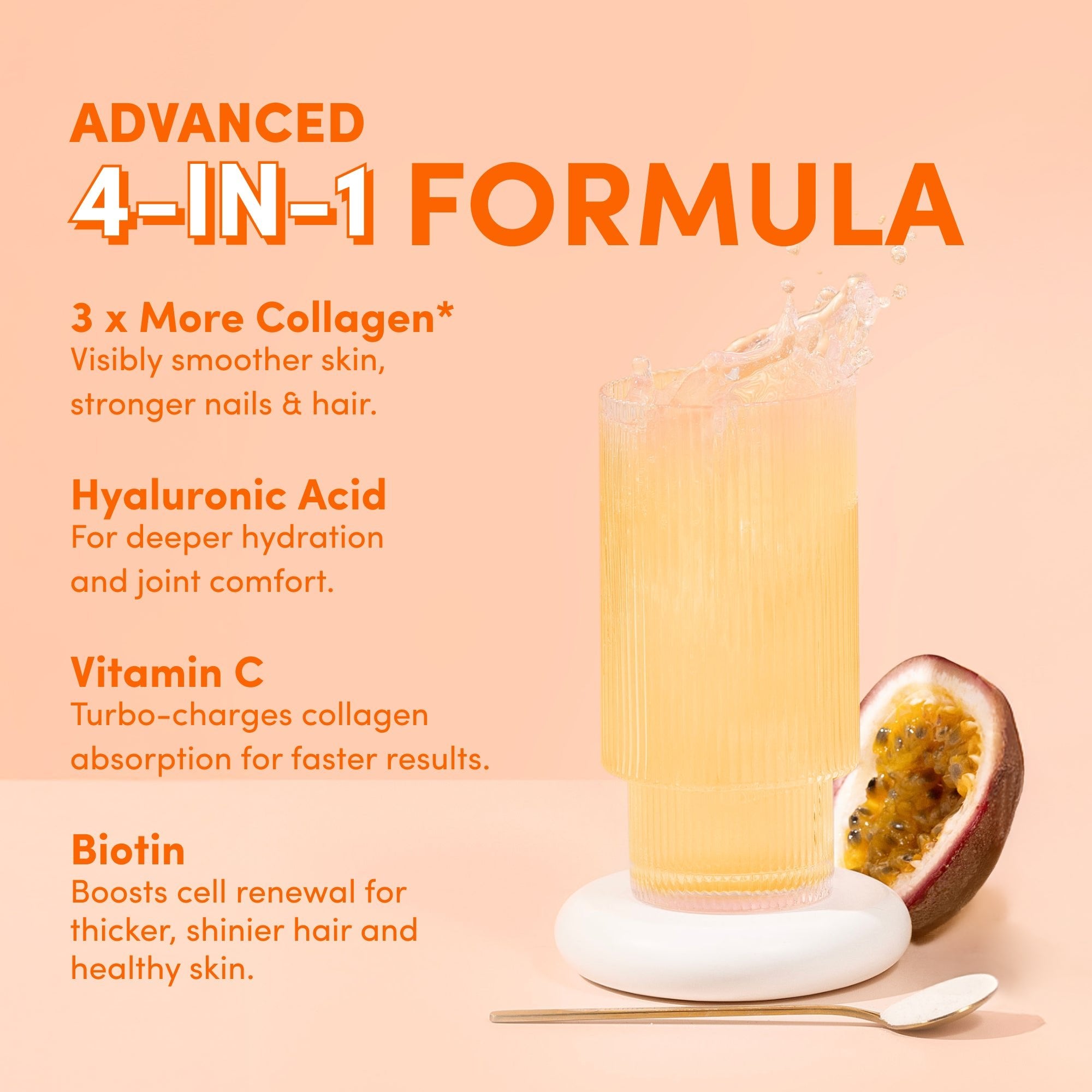 Passionfruit Mango Collagen Powder - 560g - The Collagen Co.