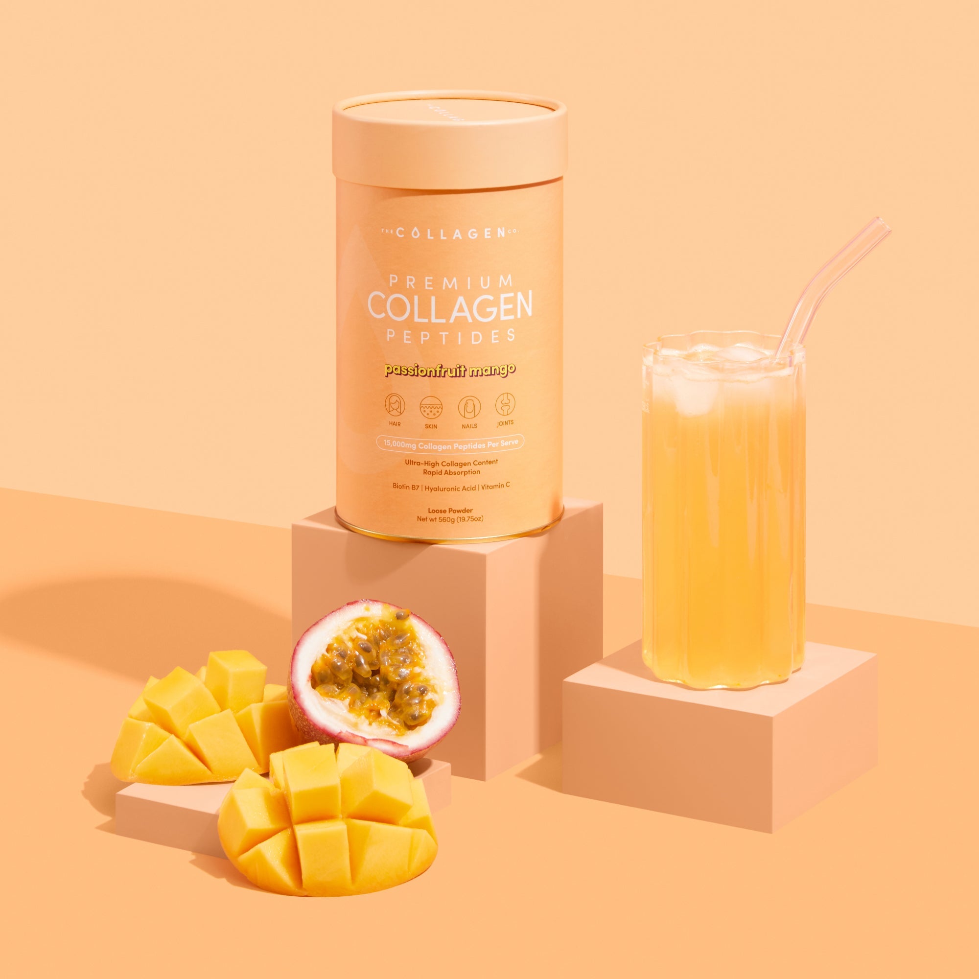 Passionfruit Mango Collagen Powder - 560g - The Collagen Co.
