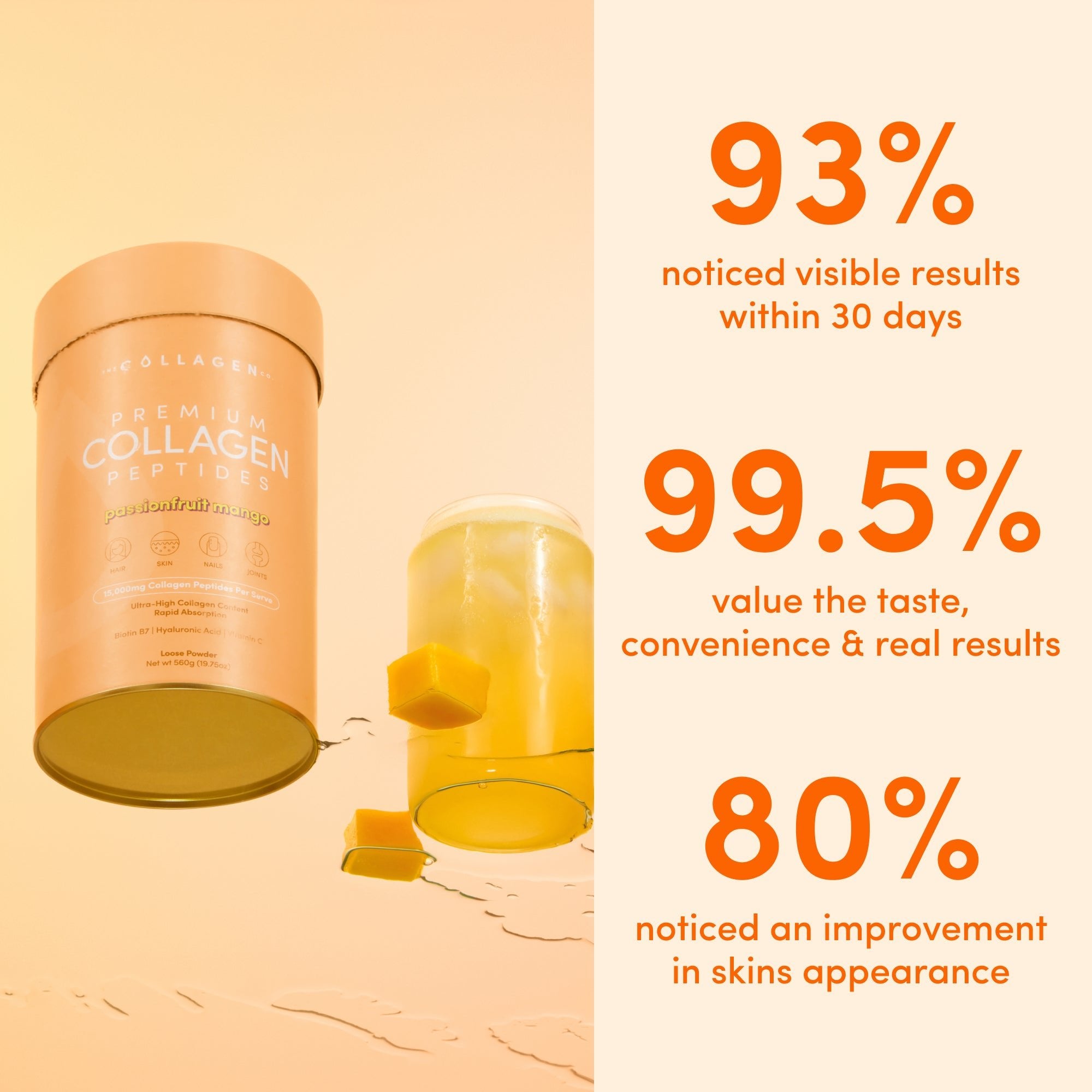 Passionfruit Mango Collagen Powder - 560g - The Collagen Co.
