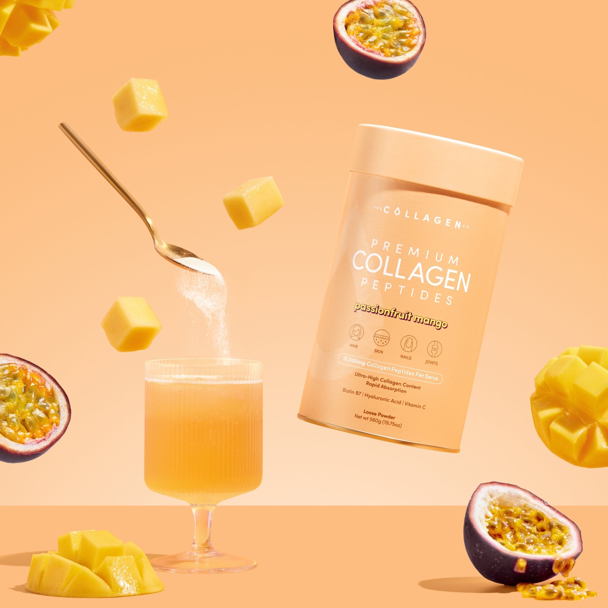 Passionfruit Mango Collagen Powder - 560g - The Collagen Co.