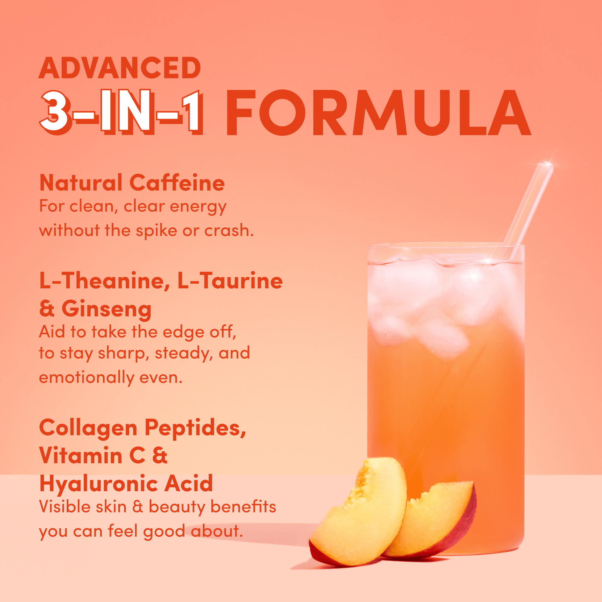 Peach Iced Tea Beautiful Energy - 280g﻿﻿ - The Collagen Co.