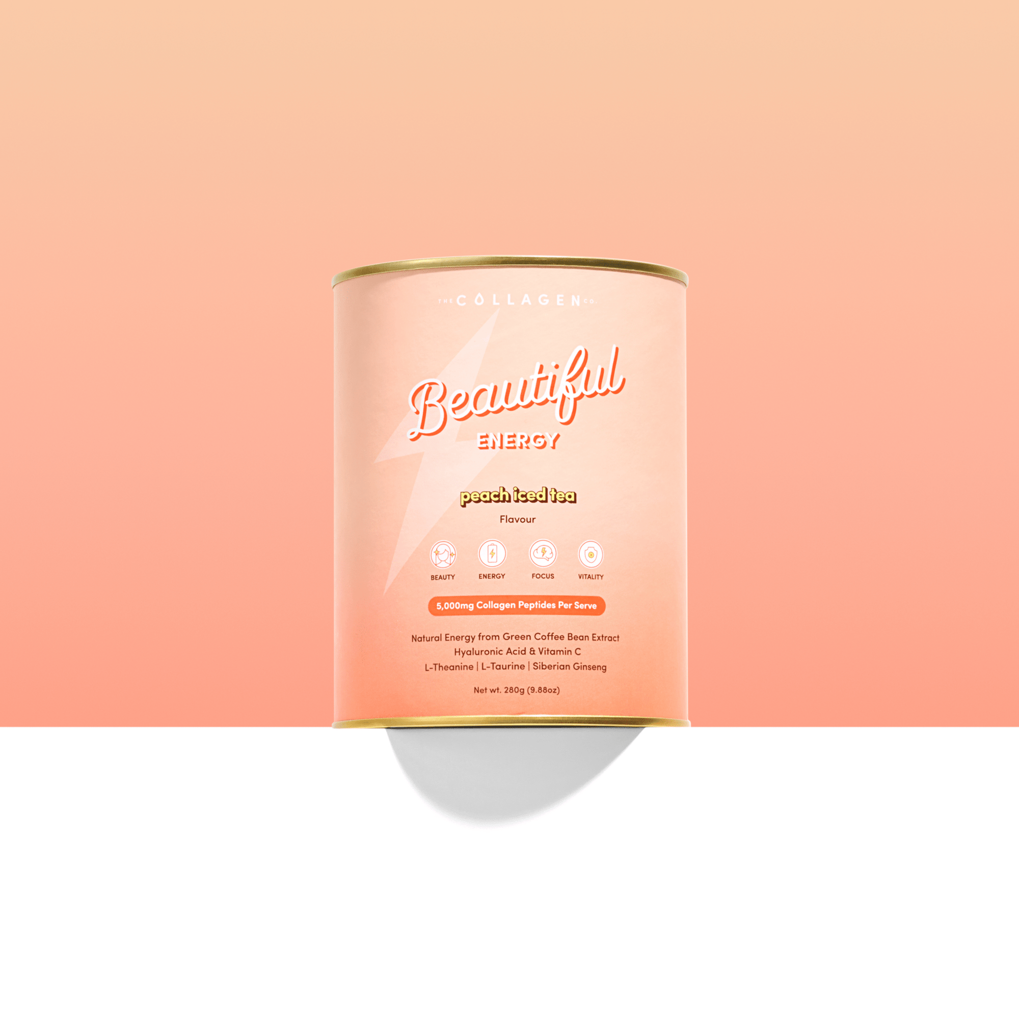 Peach Iced Tea Beautiful Energy - 280g﻿﻿ - The Collagen Co.