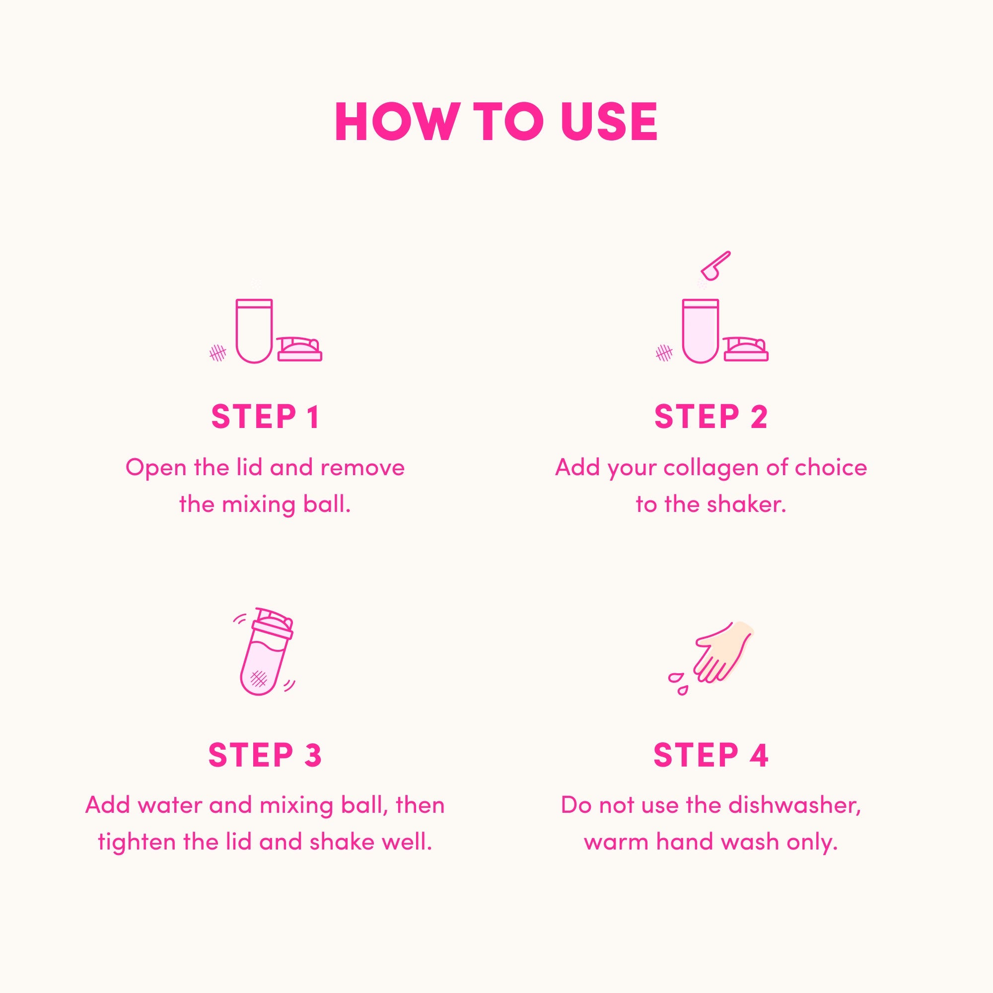 Pink Collagen Protein Shaker - 600ml - The Collagen Co.