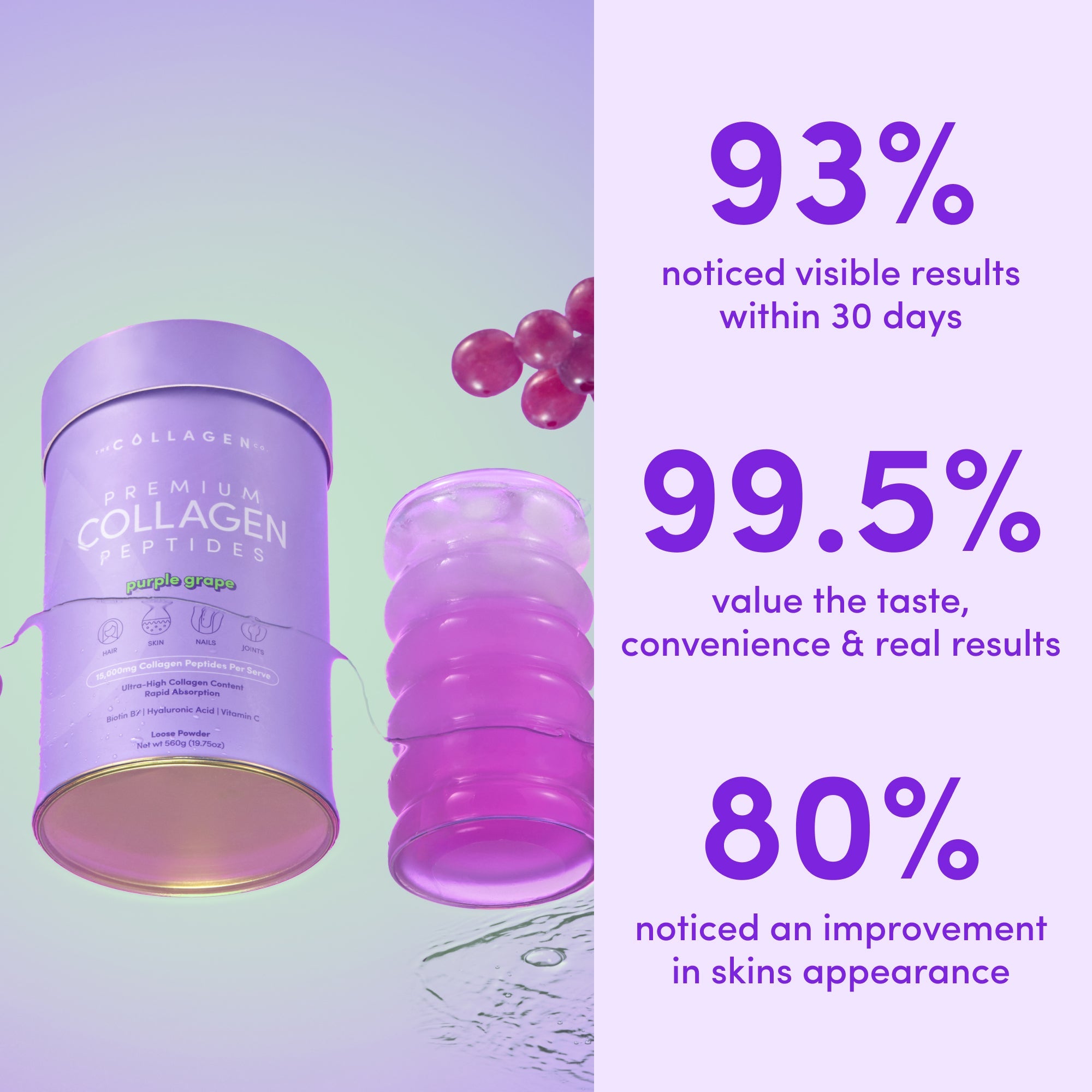 Purple Grape Collagen Powder - 560g - The Collagen Co.