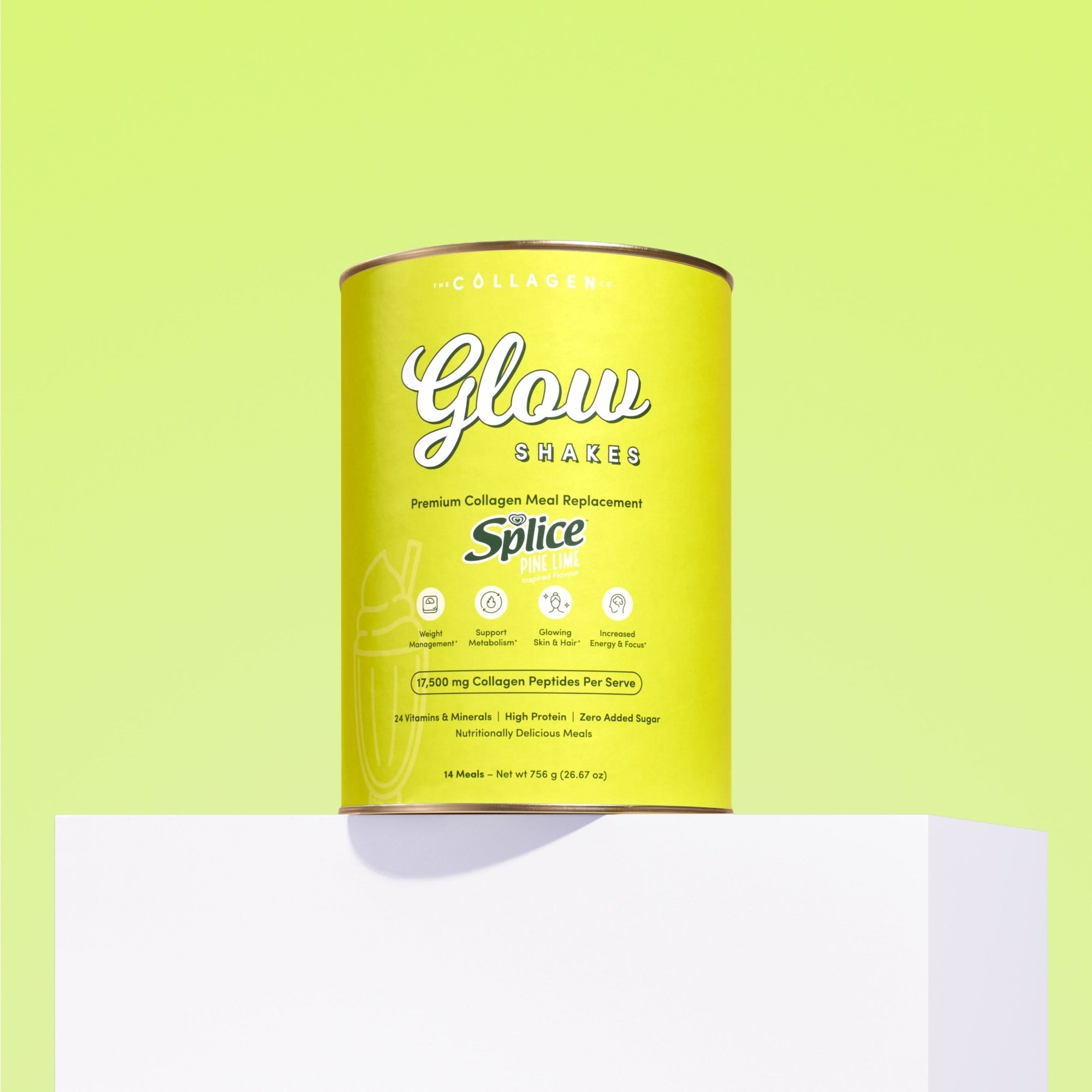 Splice Pine Lime Ice Cream Collagen Meal Replacement - 756g - The Collagen Co.