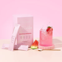 Strawberry Watermelon Collagen Sachets - 280g - The Collagen Co.