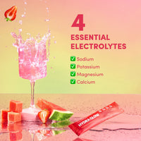 Strawberry Watermelon Hydraglow Collagen Electrolytes Sachets - 210g - The Collagen Co.