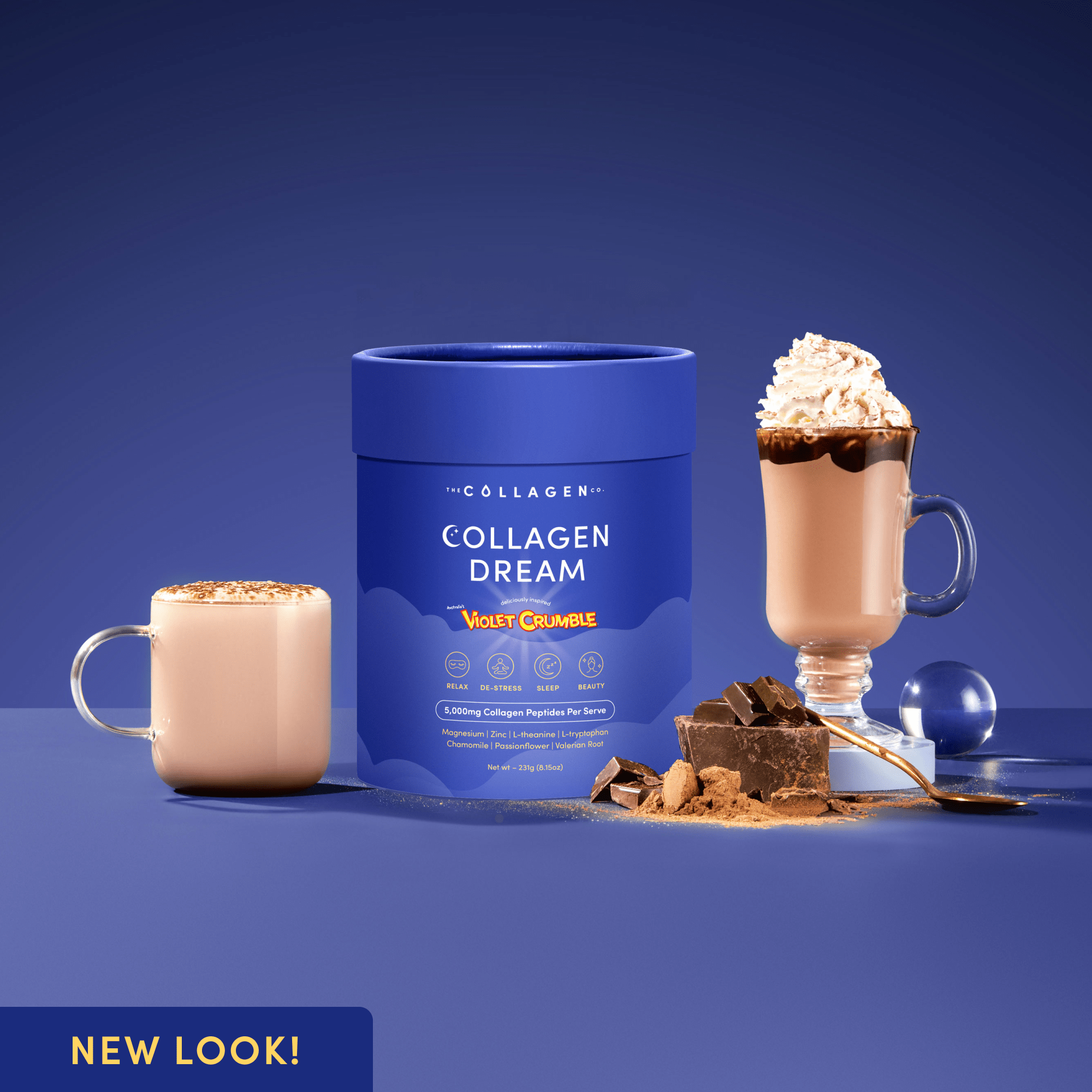 Violet Crumble Collagen Dream Advanced Sleep Formula Hot Chocolate - 231g - The Collagen Co.
