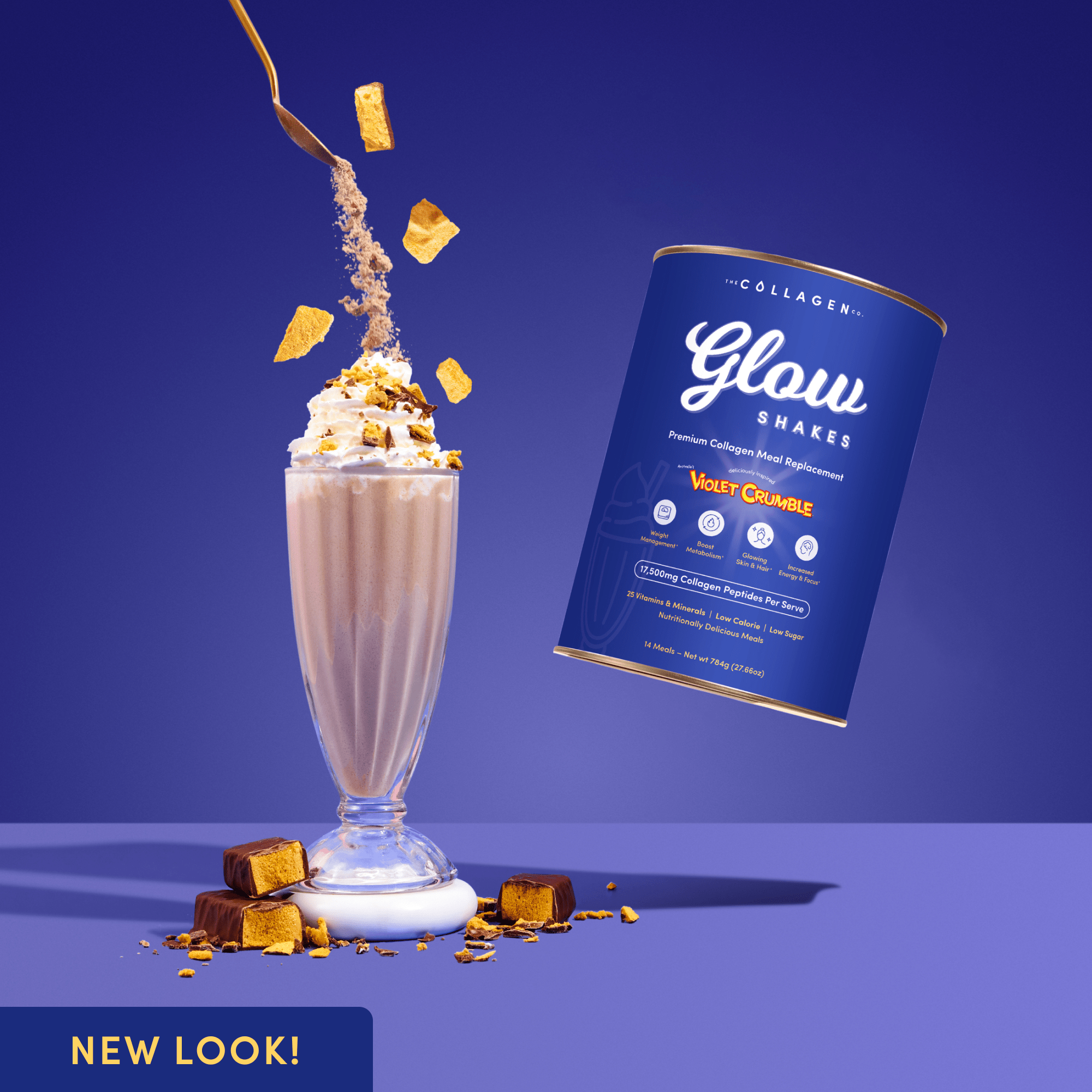 Violet Crumble Collagen Meal Replacement - 784g - The Collagen Co.