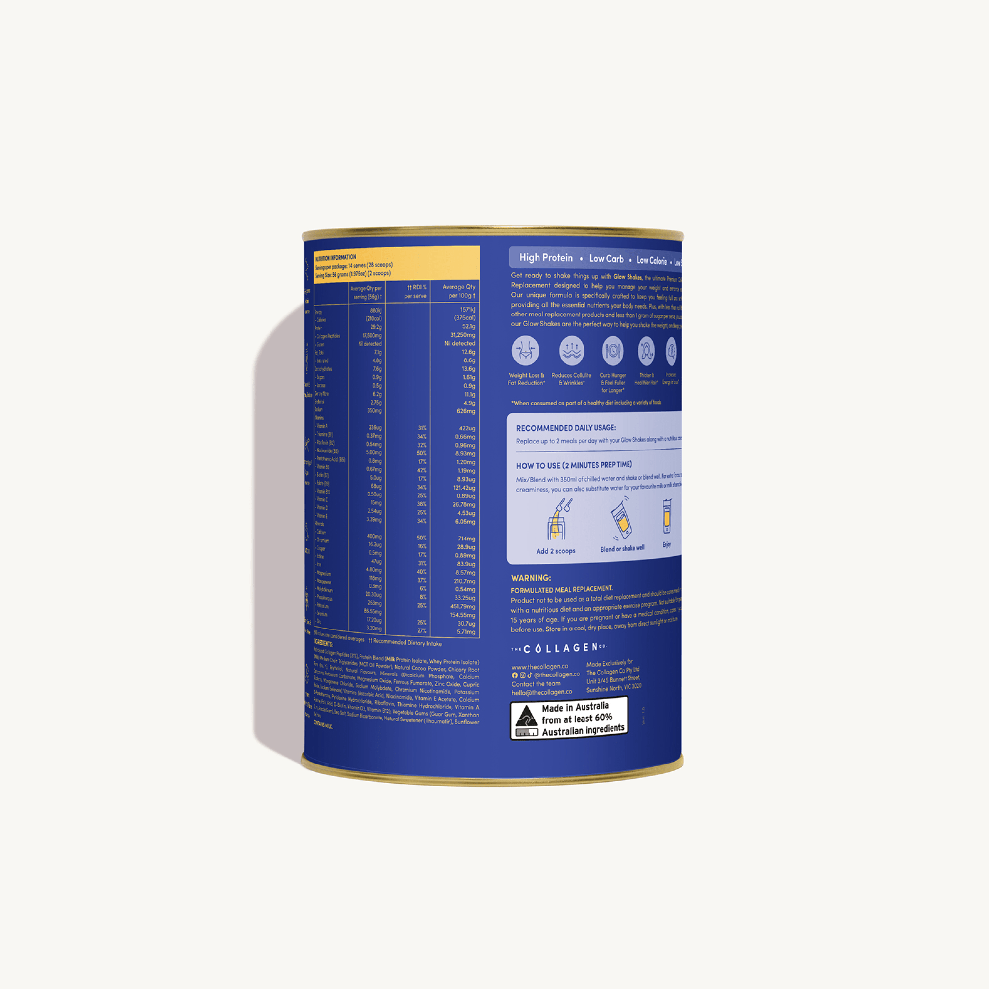Violet Crumble Collagen Meal Replacement - 784g - The Collagen Co.
