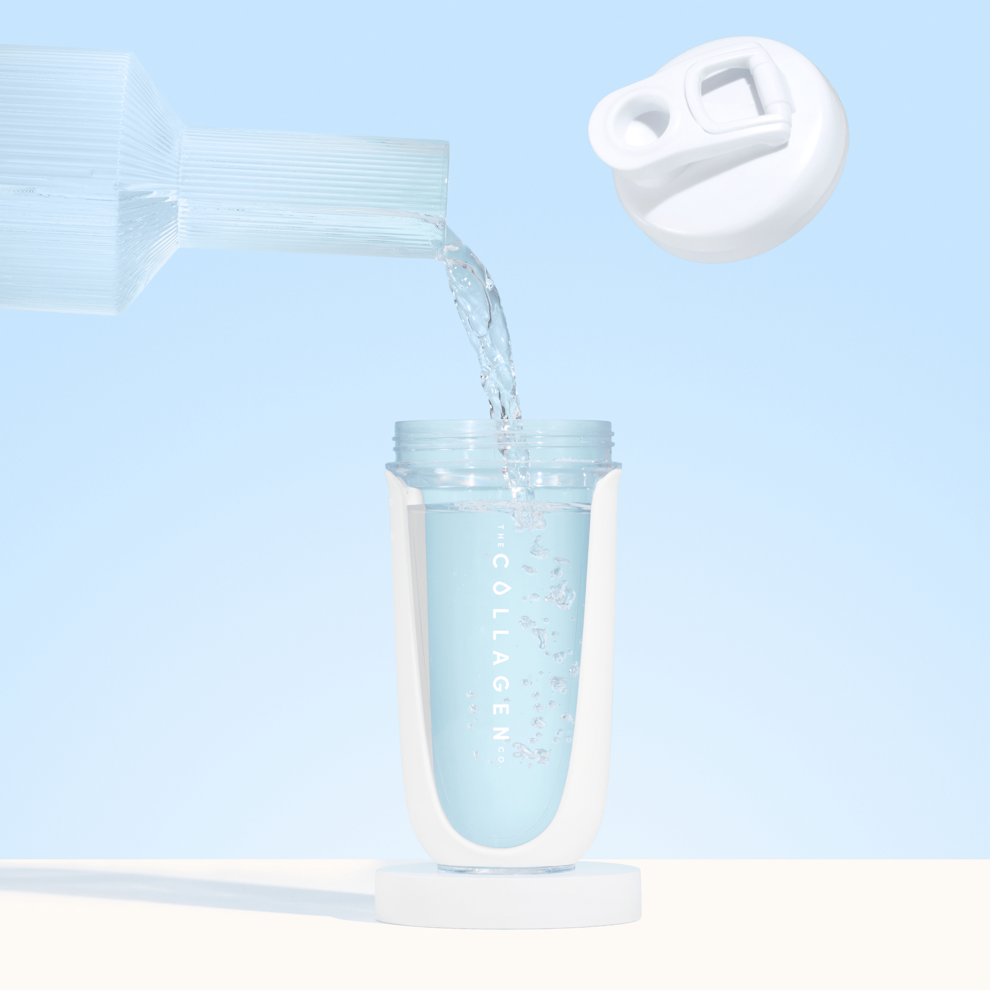 White Collagen Protein Shaker - 600ml - The Collagen Co.